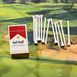 White Premium Golf Tees - Pack of a Dozen Wooden Tees
